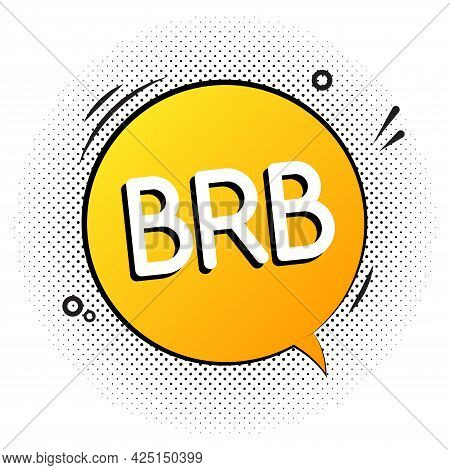 Brb Talk Vector World Graphic Icon. Retro Brb Talk Speech Bubble Icon