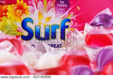 A Box Of Surf Capsule Laundry Detergent Product