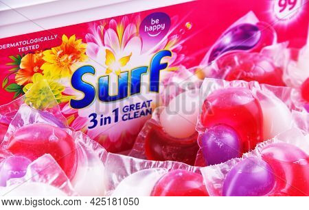 A Box Of Surf Capsule Laundry Detergent Product