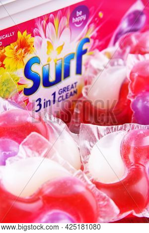 A Box Of Surf Capsule Laundry Detergent Product