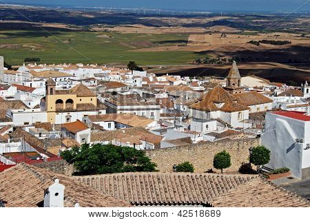 Bílý vesnice, Medina Sidonia, Andalusie.