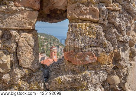 Village Of Roquebrune-cap-martin On The Mediterranean Coast.