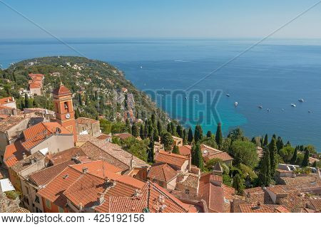 Village Of Roquebrune-cap-martin On The Mediterranean Coast.
