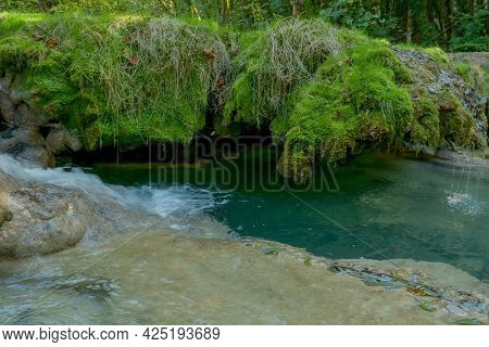 The Tufa Waterfall Near Arbois.