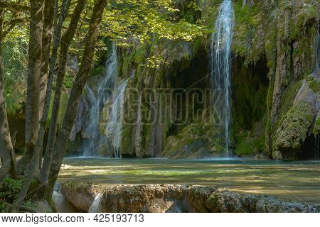 The Tufa Waterfall Near Arbois.