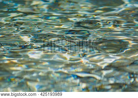 Clear And Translucent Water From A River. Jura, France.