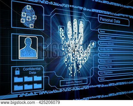Internet Security. Identity Theft, Stealing Sensitive Data, Network Security And Digital Banking Sec