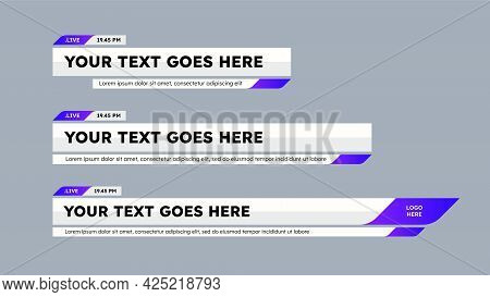 Vector Of Broadcast News Lower Thirds Template For Television, Video And Media Channel