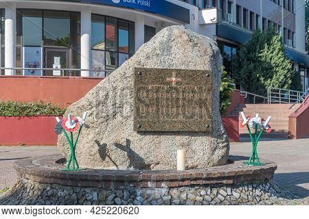 Pila, Poland - May 31, 2021: Memorial To Members Of Greater Poland Uprising.