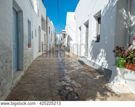 A view of a village on the community of Koufonisia in Cyclades island group in Greece.