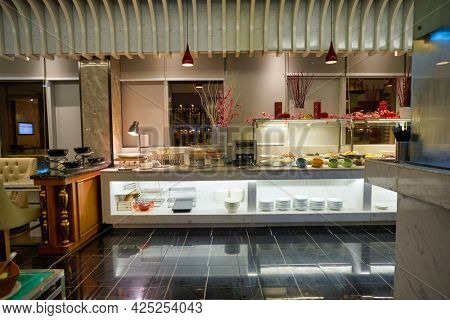 SINGAPORE - CIRCA JANUARY, 2020: smorgasbord served at Mercure Singapore Bugis