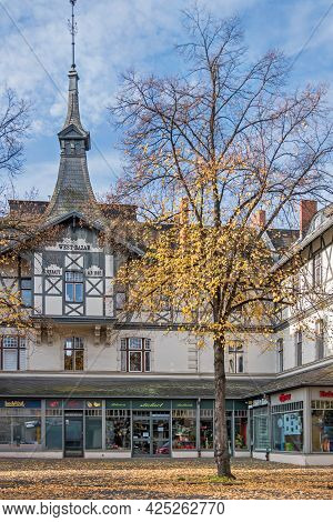 Berlin, Germany - October 25, 2020: Residential And Commercial Building Westbazar, A Listed Cultural