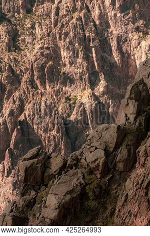 Near And Far Sides Of Black Canyon Of The Gunnison