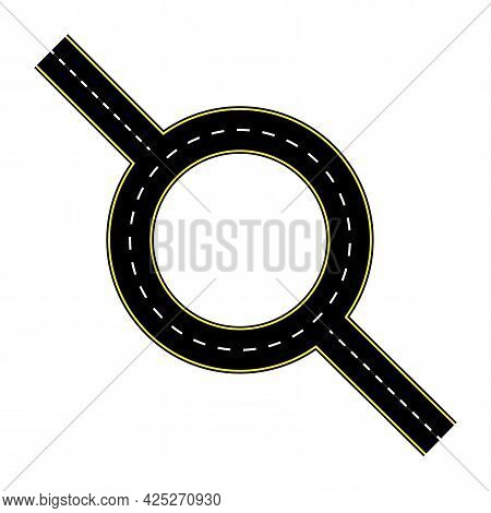 Road For Concept Design. Travel Concept. Line Vector Icon. Top View. Vector Illustration. Stock Imag
