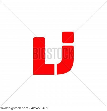 Letter Lj Simple Geometric Lowercase Logo Vector
