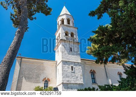 Historic Architecture In Biograd, Bell Tower Of St. Stosija Church, Dalmatia, Croatia