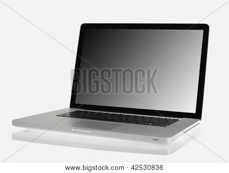 흰 배경에 고립 된 노트북