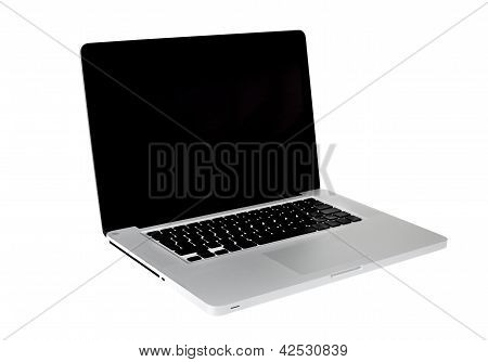 흰 배경에 고립 된 노트북