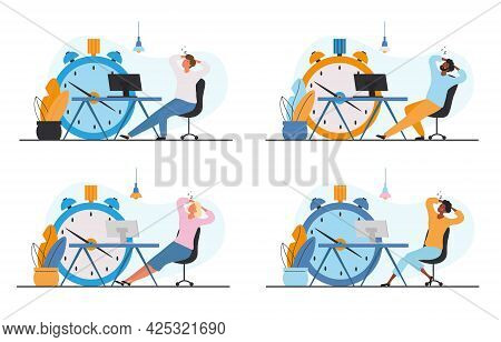 Procrastination, Do It Later, Postpone To Work Tomorrow, Unproductive And Excuse Concept, Lazy Man A