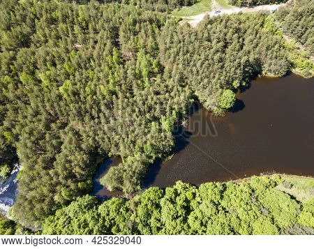 Aerial View Of Sua Gabra Lakes At Lozenska Mountain, Sofia Region, Bulgaria