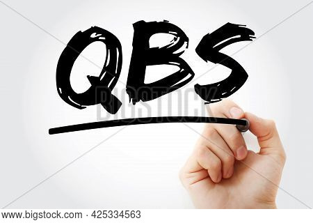 Qbs - Qualifications Based Selection Acronym With Marker, Business Concept Background