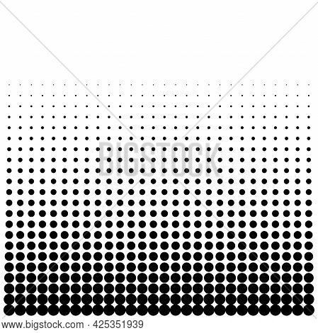Abstract Black Halftone Dots Graphic Element Background Design, Polka Dot Template Vector