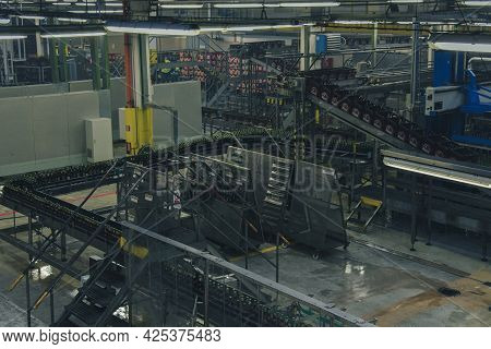 Shop For The Production Of Bottled Beer. Velke Popovice. Czech. December 2017