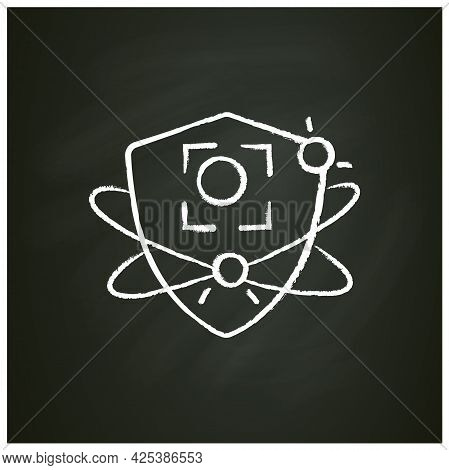 Pathogen Substances Fight Chalk Icon. Immunity Strengthening Concept. Immunology. Body Defence Syste