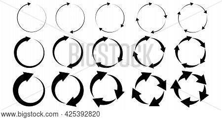 Cursor Arrow Icon Set. Forward Icon. Recycle Icon Set. Simple Design. Vector Illustration. Stock Ima