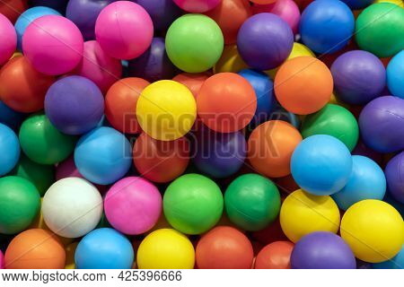 Children's Pool With Colored Balls, Bright Colors