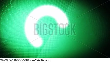 Image of glowing loading circle digital interface. global technology, communication and digital interface concept digitally generated image.