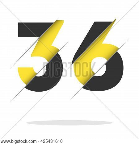 36 3 6 Number Logo Design With A Creative Cut And Black Circle Background. Creative Logo Design.