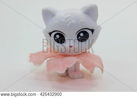 Toy For Children Kitten With A Bow