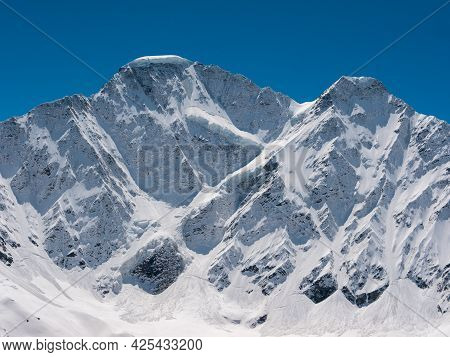 View Of The Caucasus Mountains From Cheget, Height 3050 Meters, Kabardino-balkaria, Russia. Close-up