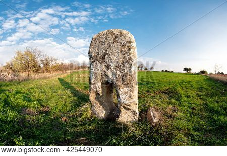 Mysterious Monolith Located Southeast In Pachna Village. Limassol District, Cyprus