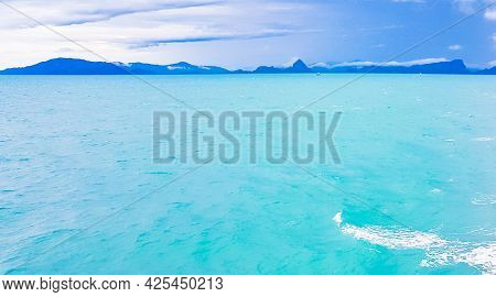 Travel To Don Sak Over Turquoise Water Tropical Landscape Thailand.
