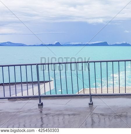 Travel To Don Sak Over Turquoise Water Tropical Landscape Thailand.