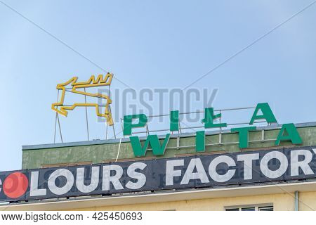 Pila, Poland - May 31, 2021: Welcome In Pila Sign In Polish Language.