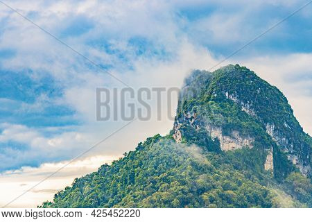 Travel To Don Sak On Cloudy Day Tropical Landscape Thailand.