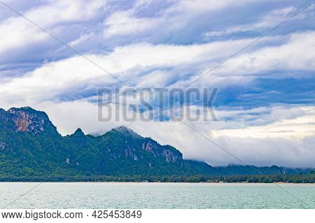 Travel To Don Sak Over Turquoise Water Tropical Landscape Thailand.