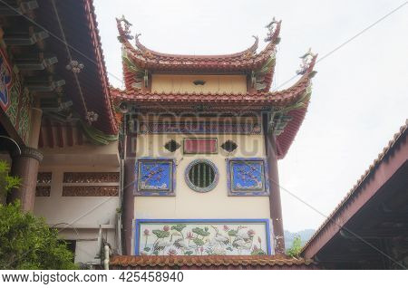 Architectural Detials Within The Kek Lok Si Temple In The City Of Air Itam In Penang Malaysia.