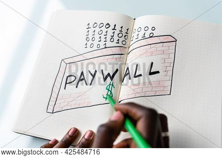 Paywall And Content Subscription. Pay Fee For Information