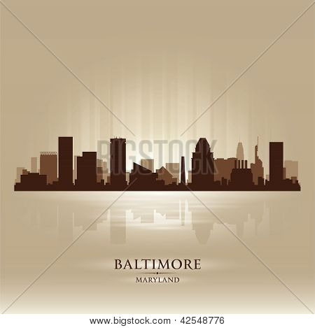 Baltimore Maryland Skyline byen silhuet