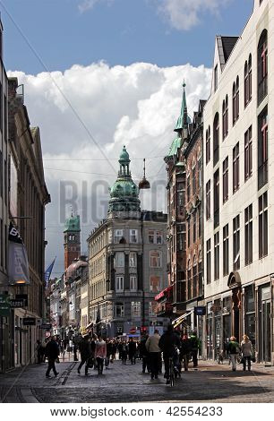 Nygade Street In Copenhagen