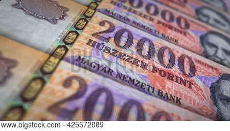 Hungarian Forint Money Banknotes Pack Illustration
