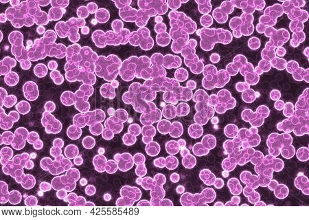 Amazing Creative Pink A Lot Of Biological Unicellulars Digital Graphic Texture Illustration