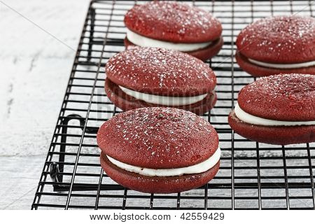 Red Velvet Whoopie Pies