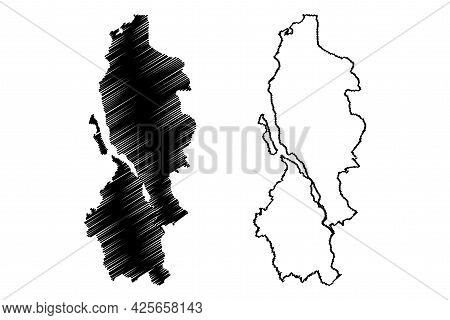 Lecco Province (italy, Italian Republic, Lombardy Region) Map Vector Illustration, Scribble Sketch P