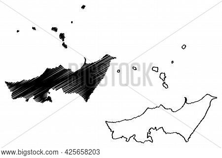 Messina Province (italy, Italian Republic, Sicily Region) Map Vector Illustration, Scribble Sketch P