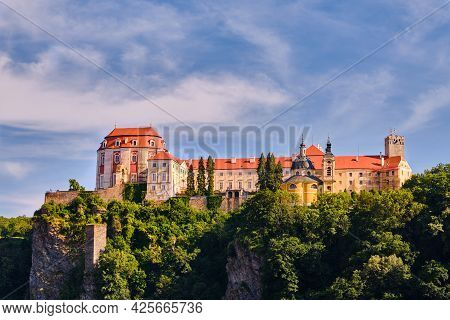 Chateau Vranov Nad Dyji In The Evening In Moravia, Czech Republic